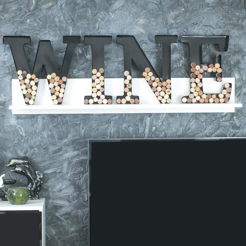 Made Easy Kit Metal Letter Wine Cork Keepsake Saver & Holder Monogram w/Free Wall Mount Kit A-Z (Letter L) - Image 3